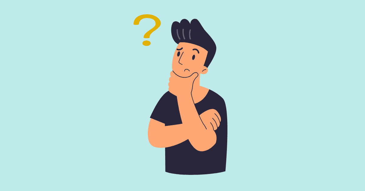 Cartoon image of a person contemplating what socioeconomic status means