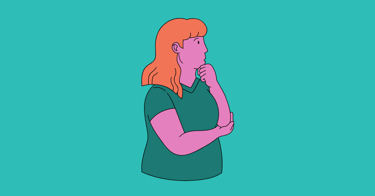 Cartoon image of a woman wondering what the term marginalized communities means