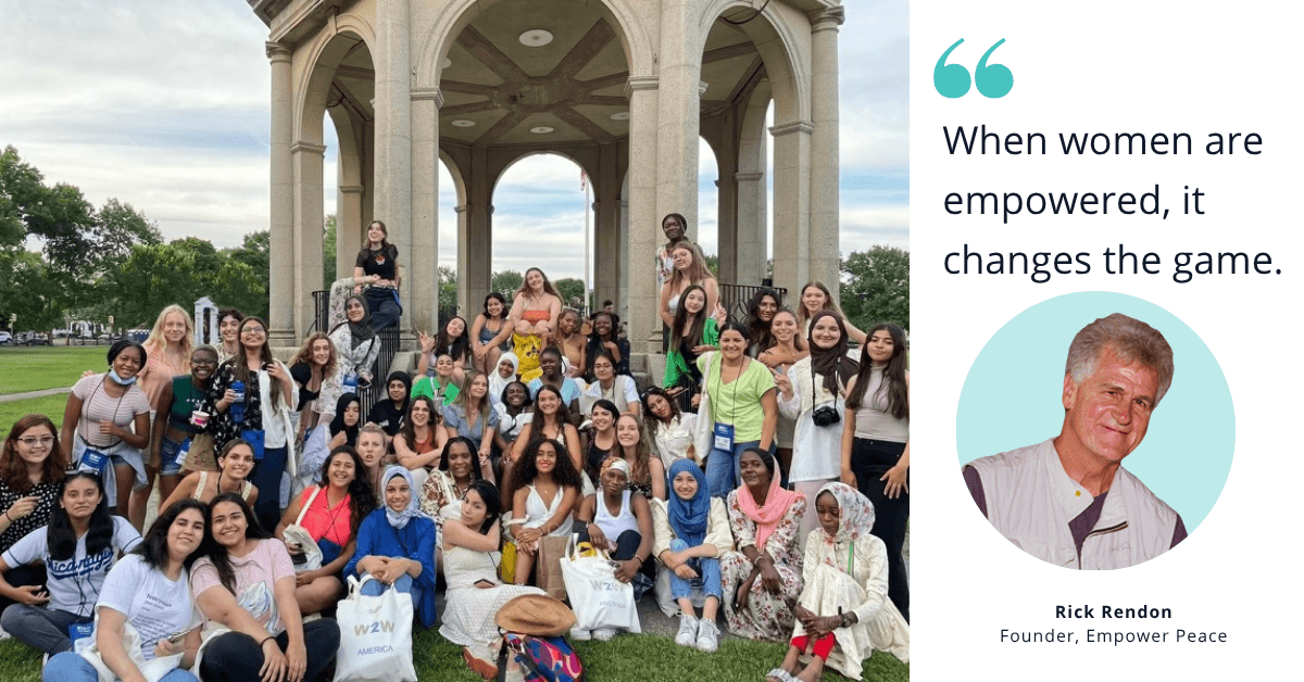 Empower Peace cohort with quote from founder Rick Rendon